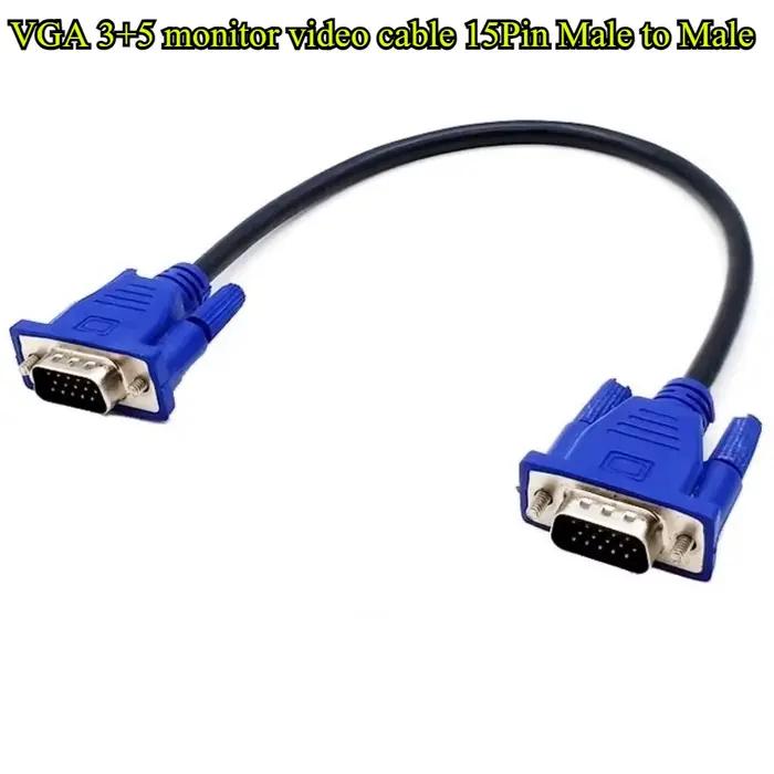 Câble VGA vers VGA 15 broches mâle vers mâle, connecteur de convertisseur d'extension vidéo pour mon