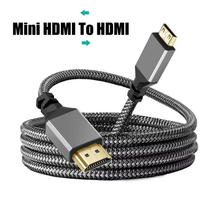 Câble MINI HDMI vers HDMI, 4K, 60Hz, minihdmi a HDMI2.0, 2.0, mâle, adaptateur HD, convertisseur, 1m