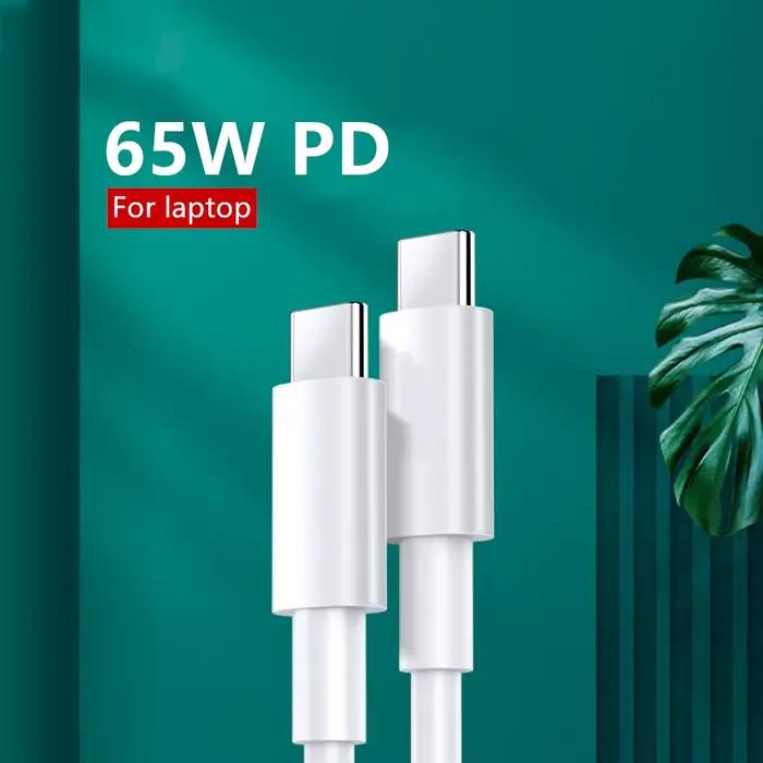 Câble USB C vers Type C 65W 5A, charge super rapide, double câble de données Type C pour iPhone 16 1