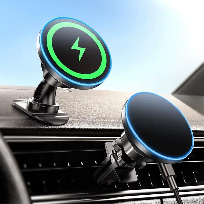 Support de chargeur magnétique pour voiture Magsafe pour iPhone 16 [Nouveauté 2024] Chargeur de voit