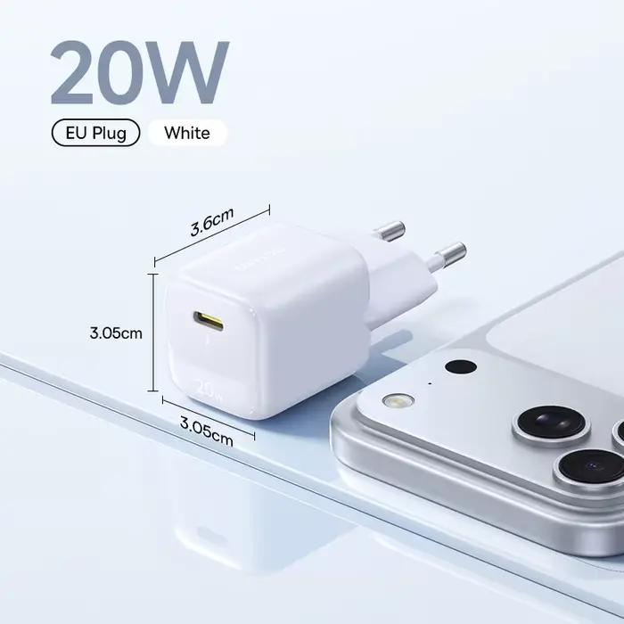 Baseus USB Type C chargeur 20W Portable USB C chargeur Support Type C PD charge rapide pour iPhone 1