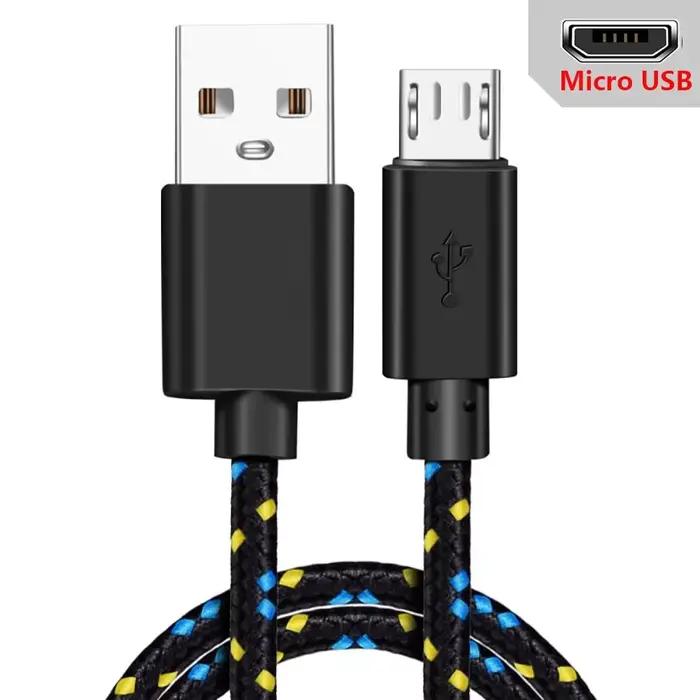 Micro câble USB câble de données de Charge rapide pour Samsung Xiaomi Redmi Huawei téléphone portabl