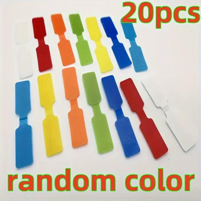 20 pièces/50pcs ruban d'étiquettes de câble-gravable, attaches de câble réutilisables avec étiquette