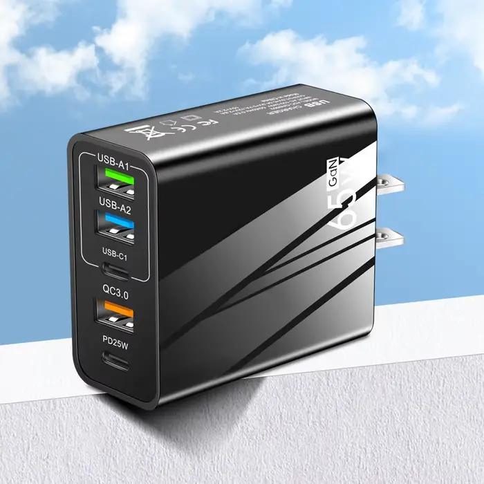 Chargeur USB GaN 65W PD Type C, charge rapide, adaptateurs de puissance pour iPhone 15 14 Xiaomi Sam