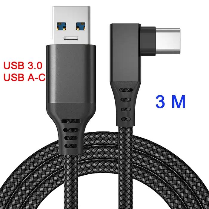 Câble de charge de ligne de données de 3 à 5m pour Meta Quest 3S /3/2 Pico4 3.0 Câble USB de type C 