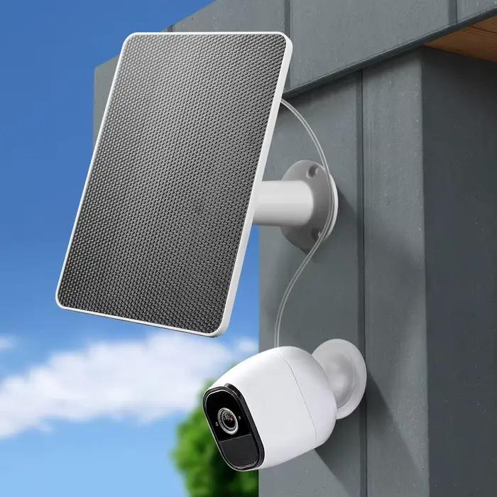 Chargeur solaire 10W avec câble de charge, panneau solaire monocristallin portable, support mural po