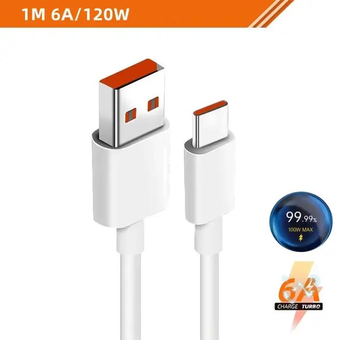 Chargeur Xiaomi EU Turbo 45W Charge 6A Câble Type C 1M pour Redmi Note 14 13 12T 11T Pro Mi 13T 12 1
