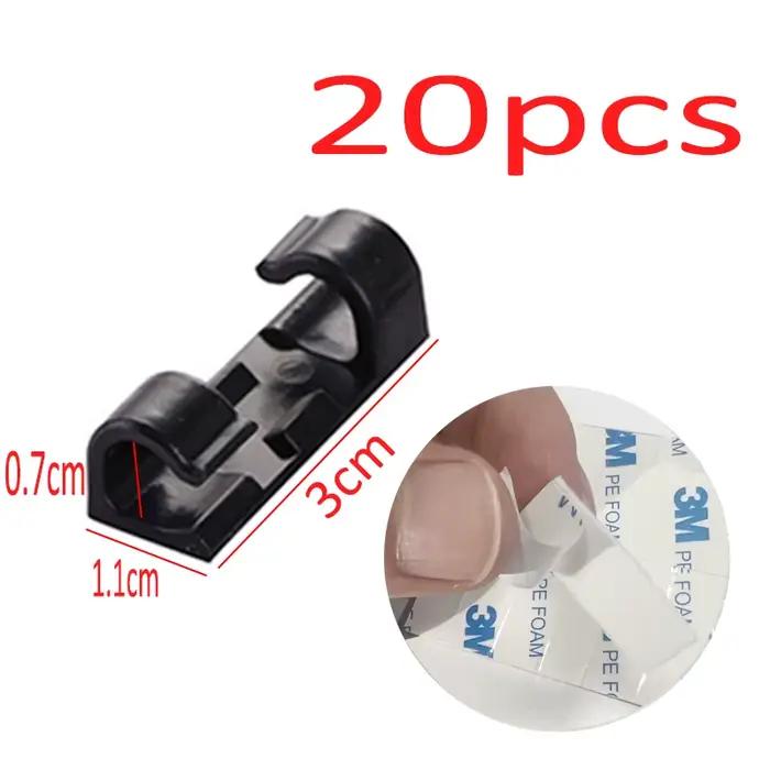 Clips de câbles adhésifs, support de fil pour mur, autocollants auto-adhésifs solides et transparent