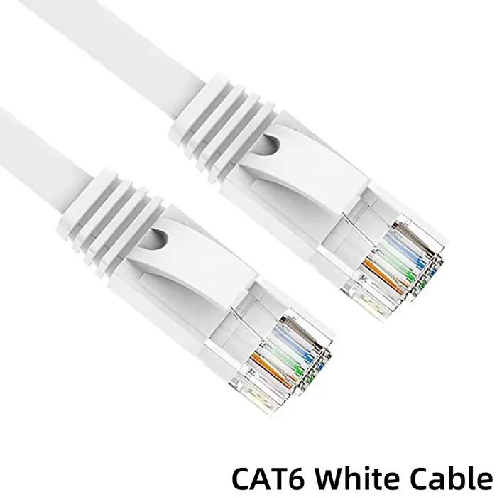 Câble plat Ethernet Cat 6, 10 Gbit/s extérieur et intérieur prend en charge les réseaux Cat6a Cat5 C