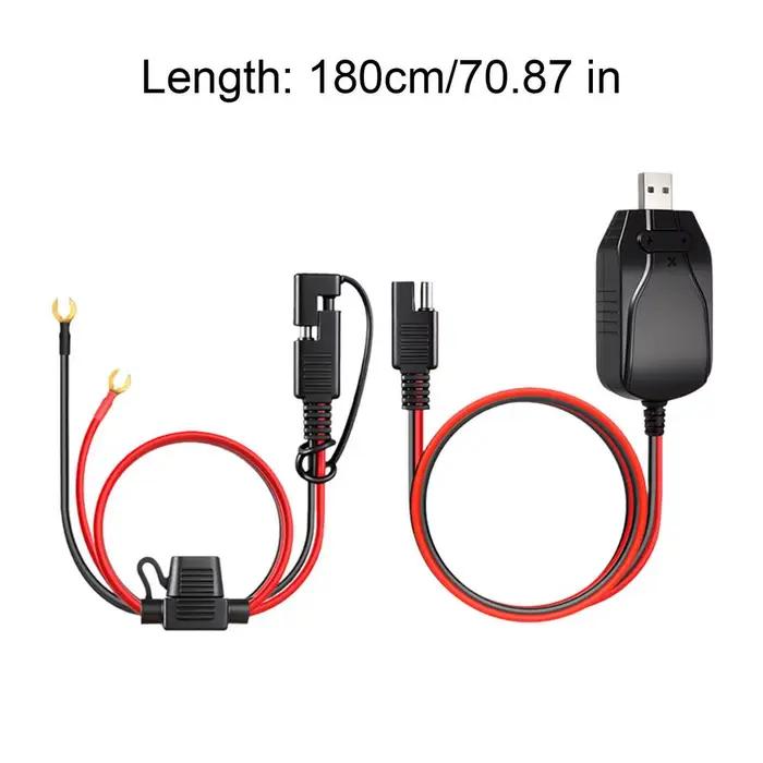 Chargeur de batterie moto 12V USB, mainteneur de charge pour batterie, idéal pour voiture, bateau, m