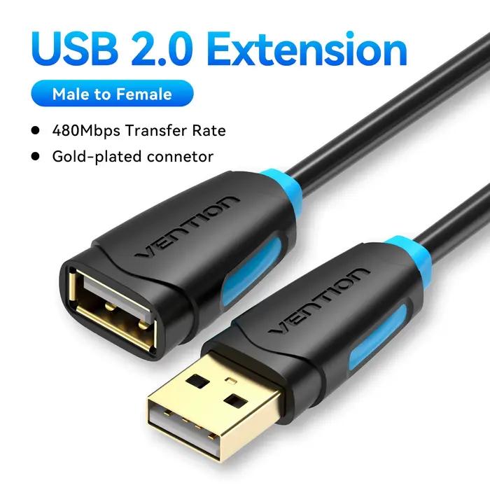 Vention-Câble d'extension USB 3.0 mâle vers femelle, 2.0, 3.0, données, pour Smart TV, PC, SSD, USB 
