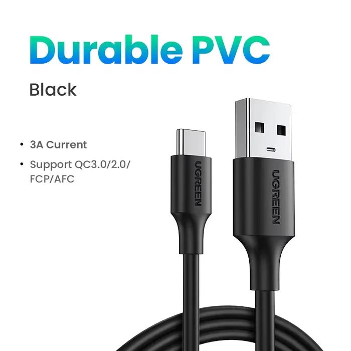 [Pack de 2] Câble USB Type C UGREEN 3A, charge rapide pour iPhone 15, Xiaomi, Samsung, cordon de don