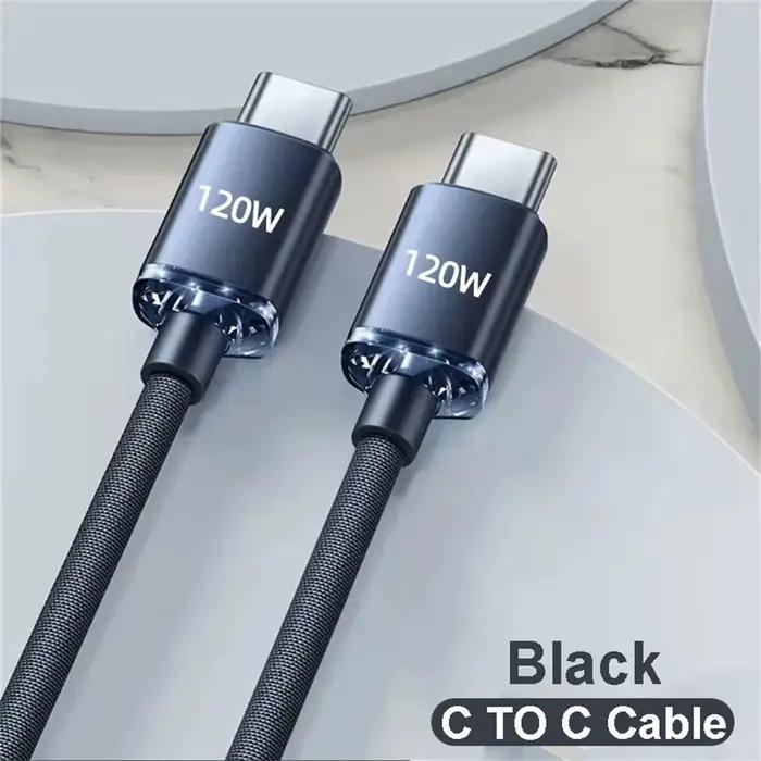 NNBILI 120W 6A Charge rapide USB Type C câble de Charge rapide pour Samsung S23 Xiaomi 14 Huawei tél