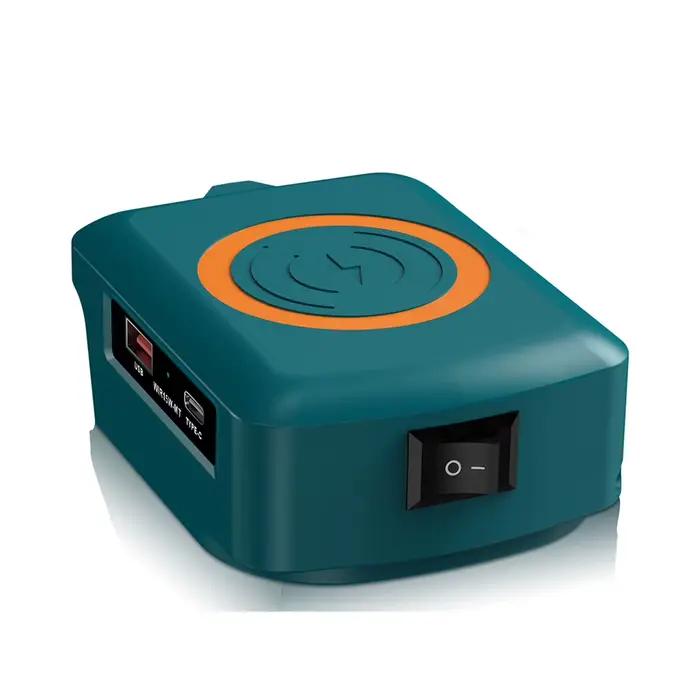 Chargeur de téléphone sans fil pour batterie Li-ion Makita 18V avec port USB et port TYPE C, batteri