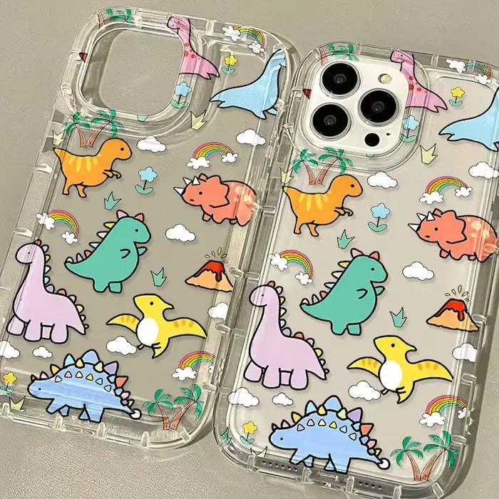 Coque de téléphone dinosaure mignon pour Samsung, A55, A54, 5G, A34, A15, A53, A32, A24, A14, A52, A
