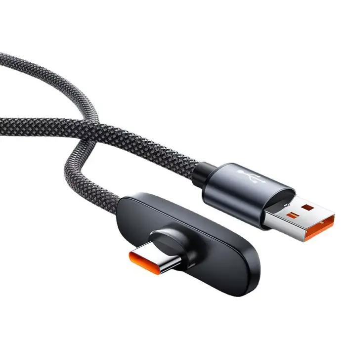 Câble de charge rapide 100W à angle droit 90 degrés USB C Type C, cordon de données pour téléphone p