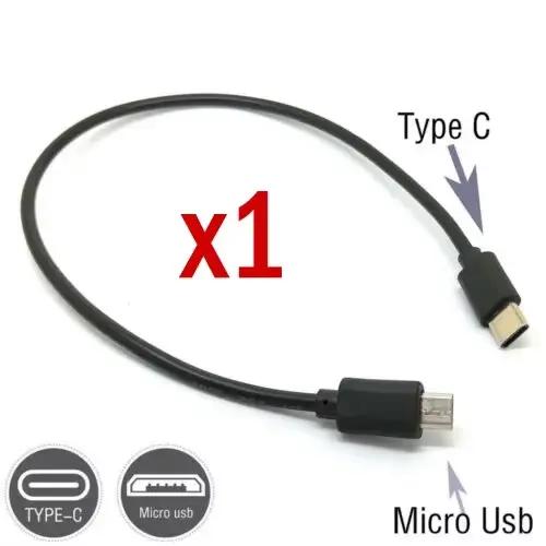 Câble adaptateur USB Type C USB-C vers Micro USB, pour Samsung MacBook PS4 mâle à mâle, transfert de