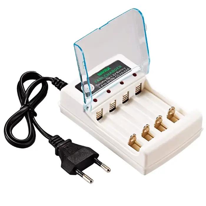 Chargeur de batterie AA/AAA, 4 emplacements 220V pour batterie Rechargeable 1.2V, chargeur rapide av