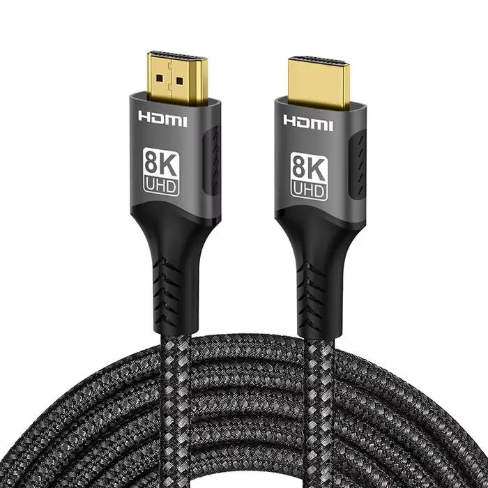 Câble compatible HDMI 2.1 8K @ 60Hz, adaptateur 48Gbps pour EARC ARC HDCP, câble vidéo ultra haute v