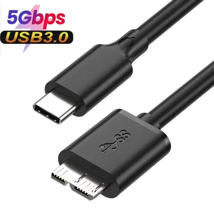 Câble USB C vers Micro B Type C vers USB 3.0, adaptateur de connecteur de données 5Gbps pour télépho
