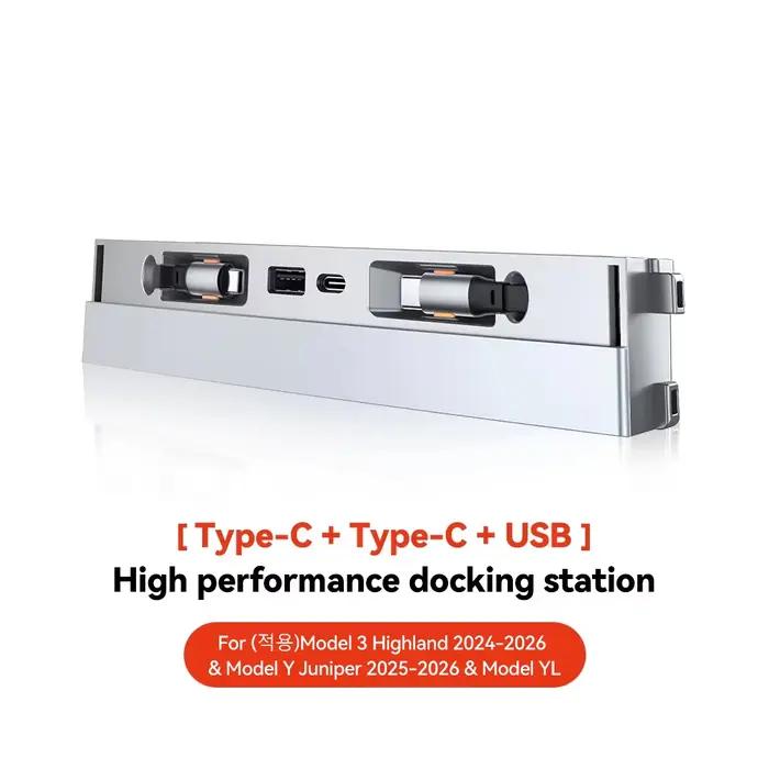YZ Pour Tesla Model 3/Y/YL Highland Juniper Station d'accueil Chargeur rapide Dock d'extension intel