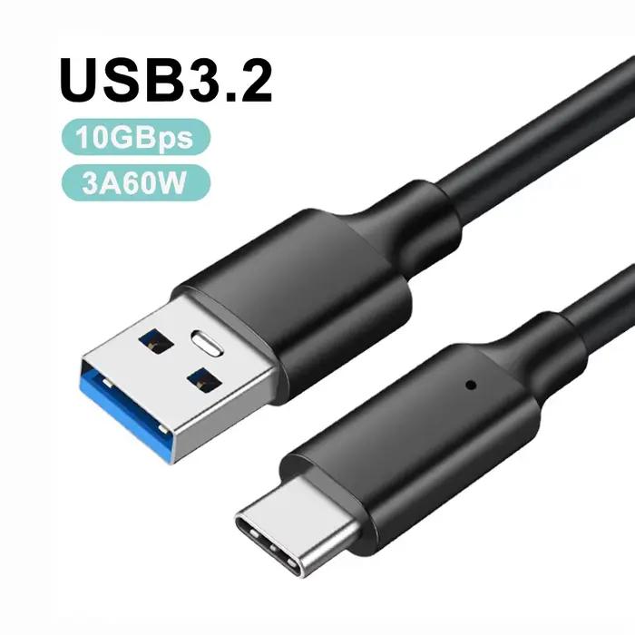 Câble USB-C Gen2 3.2, transmission rapide 10 Gbit/s, câble USB-C 3m 2m 1m 0.5m pour téléphone portab