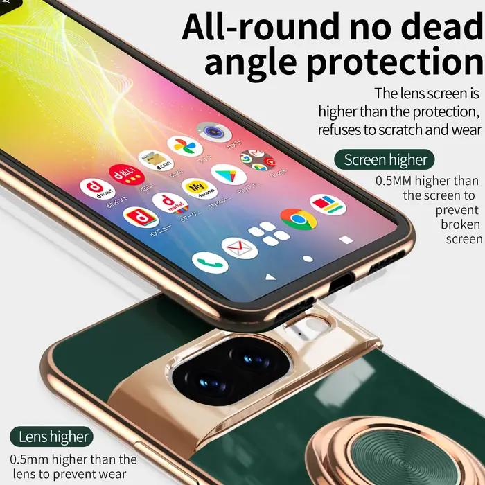 Coque de téléphone antichoc avec anneau support pour Google Pixel 10 9 Pro XL 10A 9A 8A 8 Pro, coque