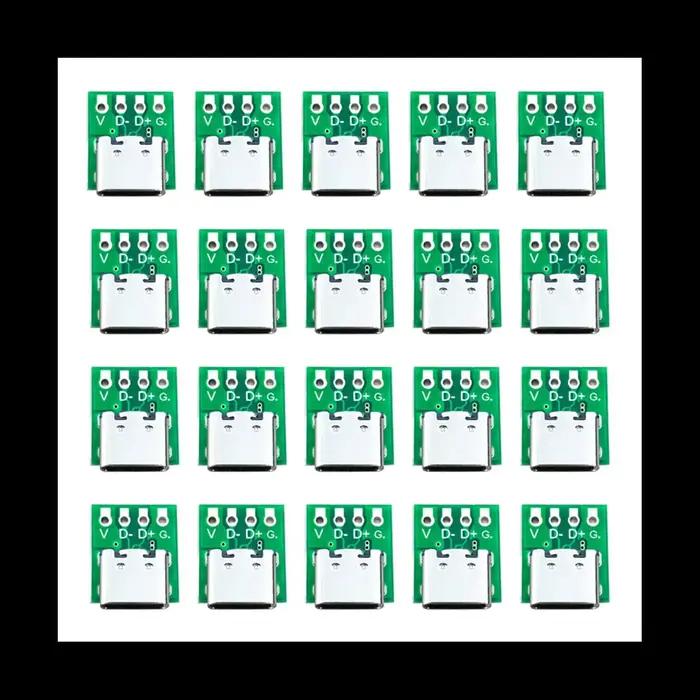 Connecteur femelle USB Type C, carte d'installation avec carte de convertisseur PCB pour le transfer