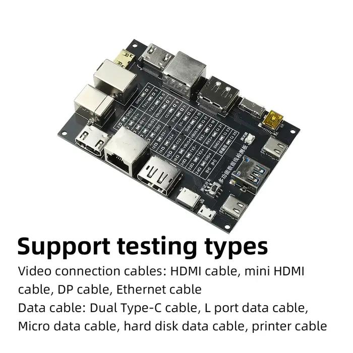 Testeur de câble USB Type-C Type-B Micro, carte de test de court-circuit, détecteur d'anomalies de c