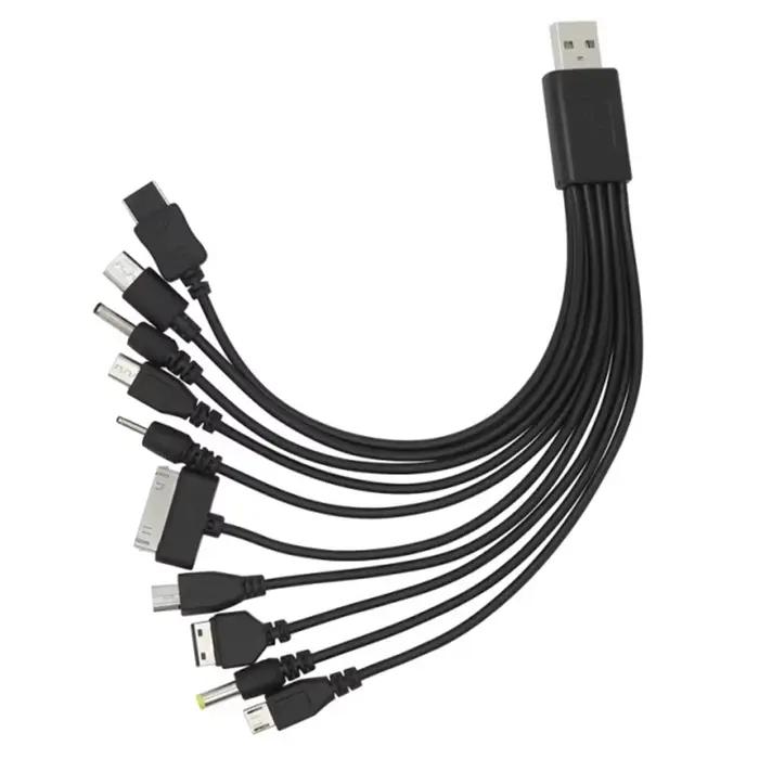 NNBILI 10 en 1 câble multi chargeur Micro USB multi chargeur câbles usb pour téléphones mobiles cord