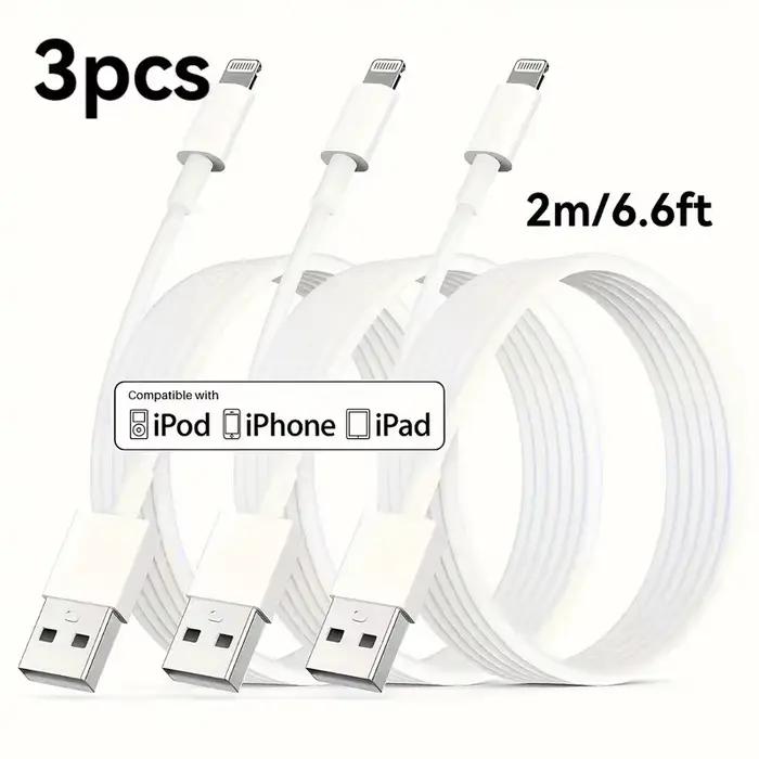 Câble USB vers Lightning TPE certifié MFi, 3 pièces, 5 pièces, câble de charge rapide pour iPhone14 