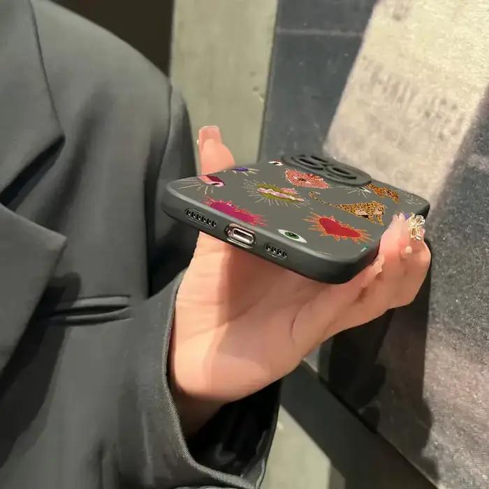 Coque de téléphone yeux léopard floraux, étui souple en Silicone pour Xiaomi Redmi Note 14 13 12 11 