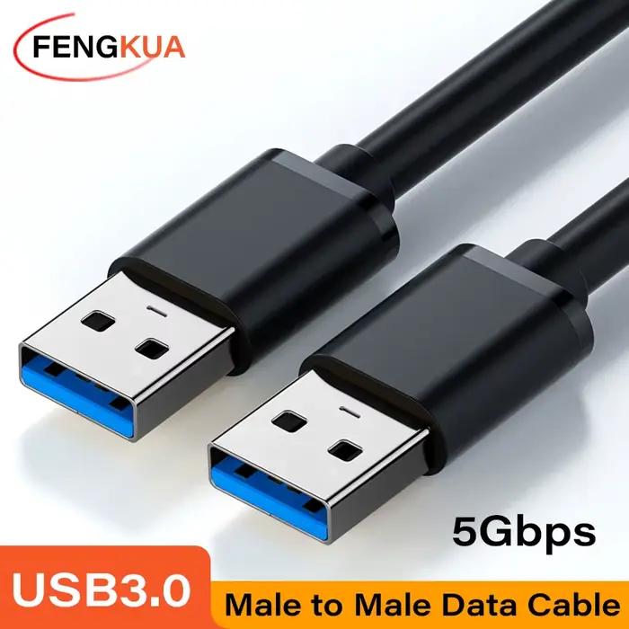 Câble d'extension USB 3.0 mâle vers mâle, 5Gbps, transmission rapide, câble de données, ordinateur p
