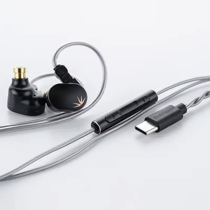 Écouteurs intra-auriculaires MOONDROP CHU II DSP haute performance avec transducteur dynamique USB-C