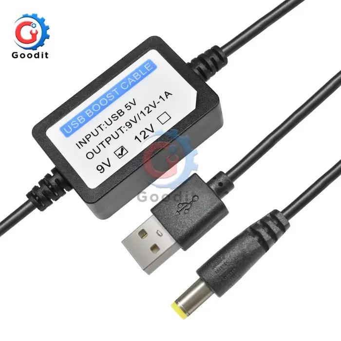 DC-DC 5V à 9V 12V l'autorisation Step Up USB Boost Cable Line Booster Convertisseur de puissance Ada