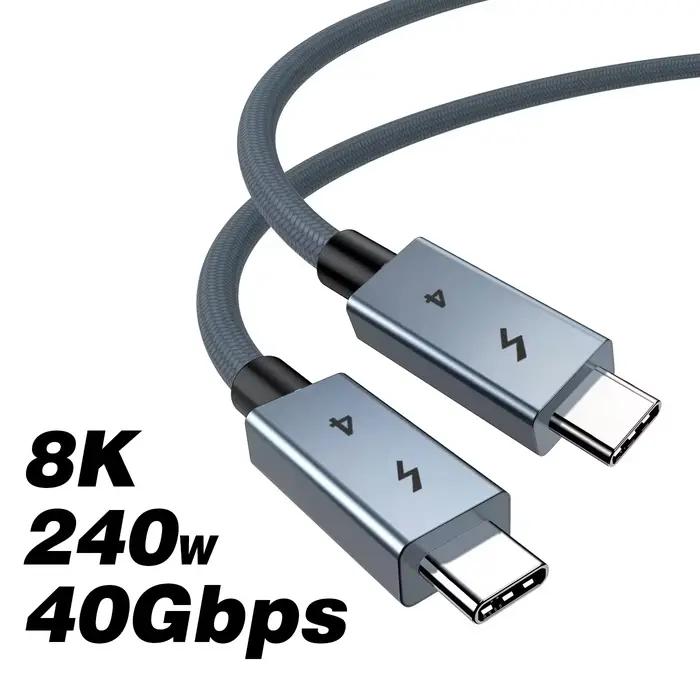 Câble UGOURD Thunderbolt 4 Type C 40 Gbps USB4 0,2 m 1 m 2 m 3 m USB C vers USB C 240 W Câble de cha