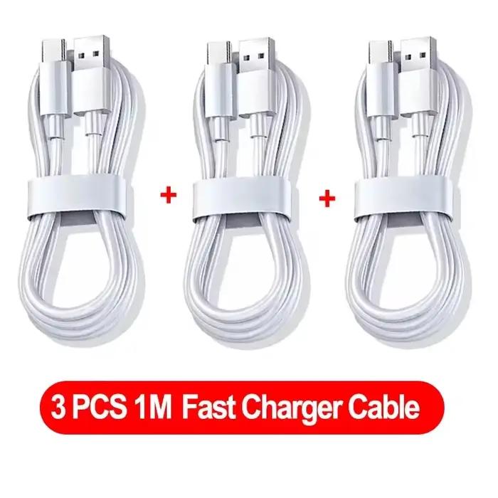 Câble USB USB Type C 100W 10A, 3 pièces, ligne de chargement Super rapide pour Xiaomi Samsung Huawei