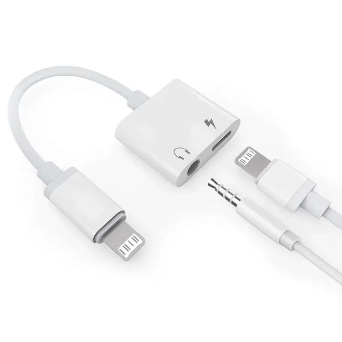 Adaptateur Lightning vers prise jack 3,5 mm, câble répartiteur audio auxiliaire avec fonction de cha
