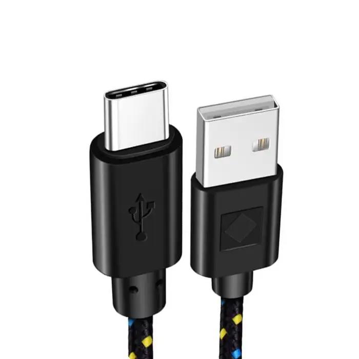 Câble USB Type C en Nylon Tressé de 1m, 2m et 3m, Mathiation de Données, Charge Rapide, pour Samsung