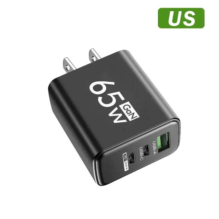 GAN charge rapide Total 65W USB prise ue/US/KR PD tête de charge rapide convient au chargeur de télé