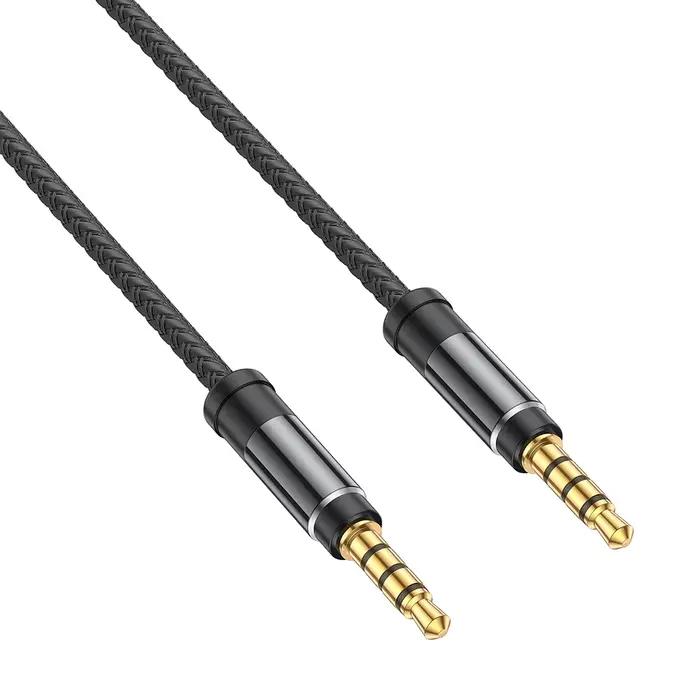 Câble audio Aux de voiture de type rond, jack 3.5mm à 3.5mm, câble auxiliaire Audio étendu pour iPho
