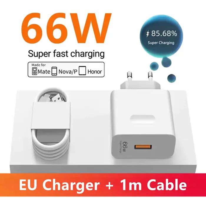 Chargeur Super rapide 6A 66W, pour Huawei Mate 40 50 60 P50 P60 Nova 8 9 10 Honor 50 70 90 100 200 L