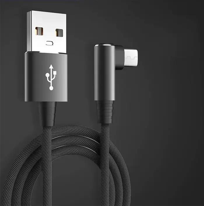 Câble de charge rapide 5A Type C, câble coudé à 90 degrés, câble USB C pour jeu, Samsung Xiaomi Redm