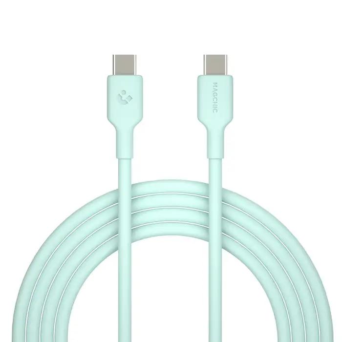 Câble USB Type C en silicone doux pour la peau, USB A vers C, charge rapide et transfert de données 