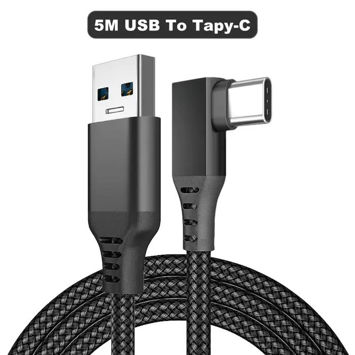 Câble de liaison 16 pieds pour casque Meta/Oculus Quest 3 Quest2 VR, accessoires PC/Steam VR, USB C 
