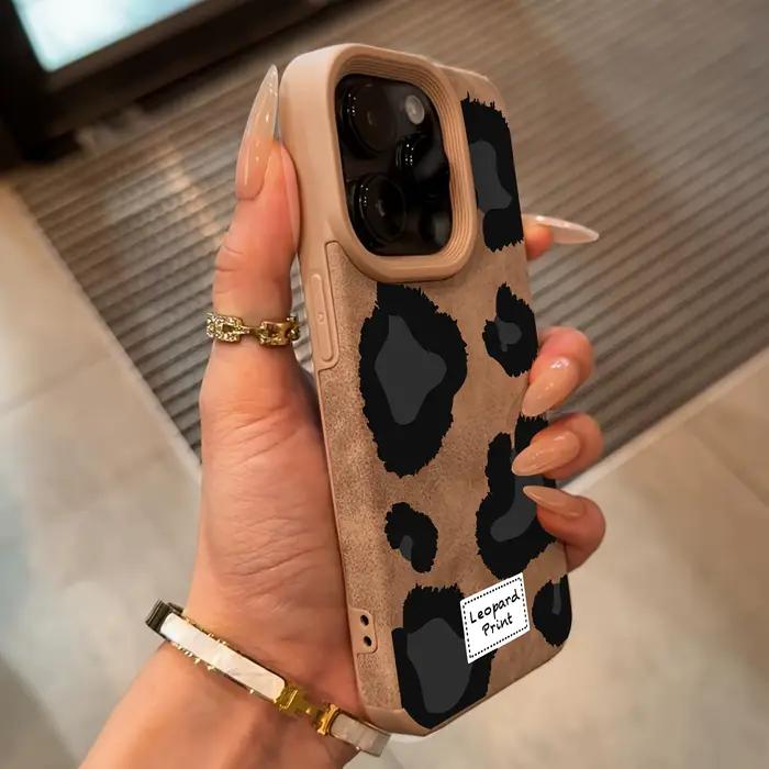 Coque de téléphone imprimé léopard de vache, étui de Protection arrière antichoc en TPU pour iPhone 