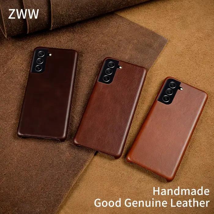 Étuis en cuir véritable faits à la main pour Samsung Galaxy S21 FE S20 S20FE 5G S20Plus, coque arriè