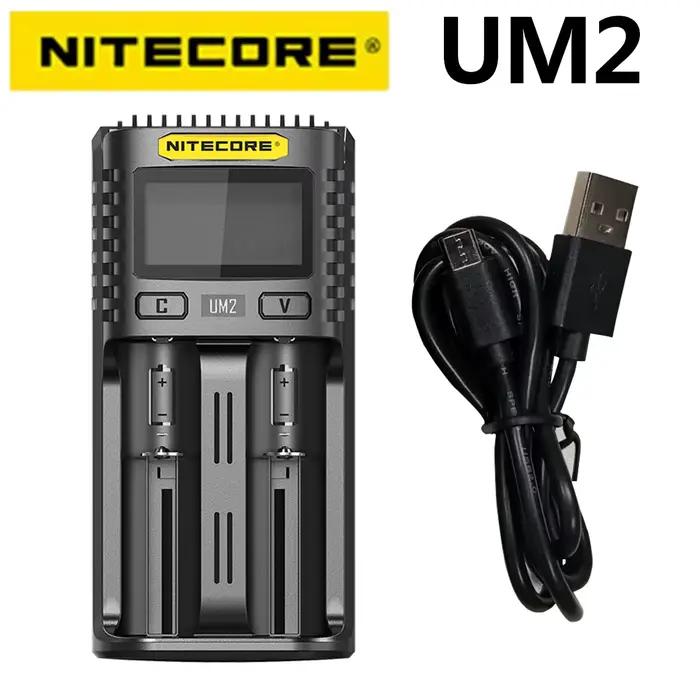 Nitecore UM2 USB chargeur QC double emplacement circuits intelligents assurance mondiale li-ion AA 1