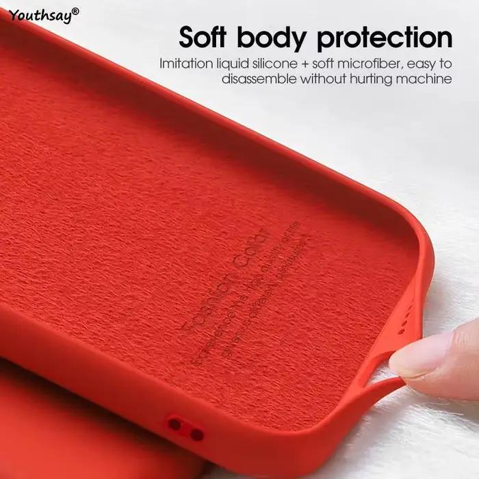 Coque de téléphone en silicone liquide TPU, pare-chocs arrière souple, coque d'origine pour Xiaomi 1