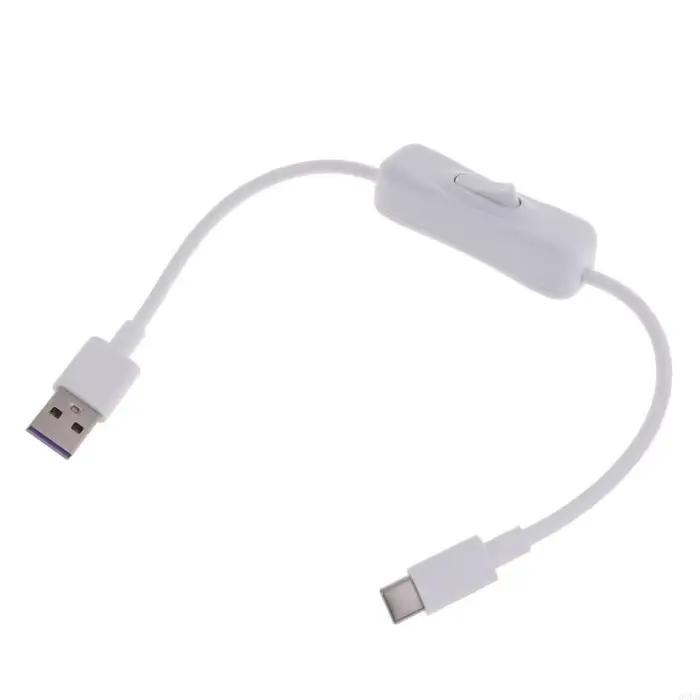 Câble USB type C type C à haute vitesse avec interrupteur ON / OFF pour les téléphones les tablettes